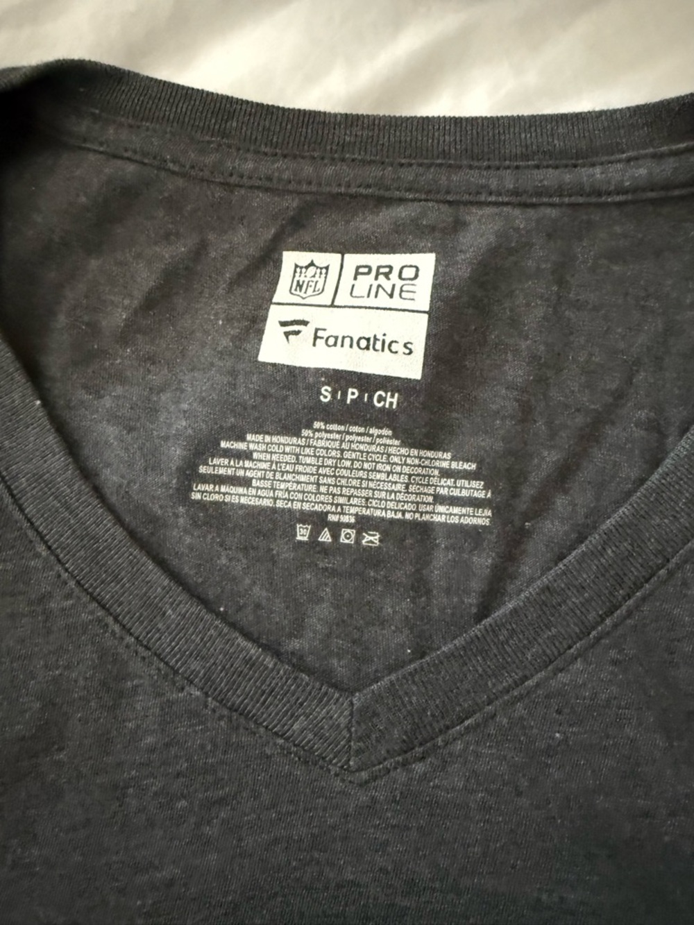 Fanatics Black V-Neck Short Sleeve Tee